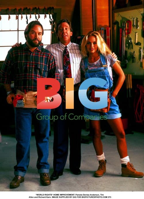 Pamela Anderson, Tim Allen, Richard Karn on "Home Improvement"