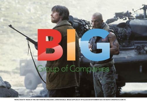 REIGN OF FIRE. MATTHEW MCCONAUGHEY, CHRISTIAN BALE