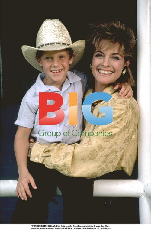 Omri Katz and Linda Gray as Ewing Characters