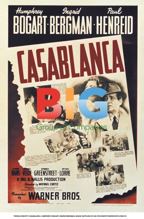 Humphrey Bogart and Ingrid Bergman in Casablanca