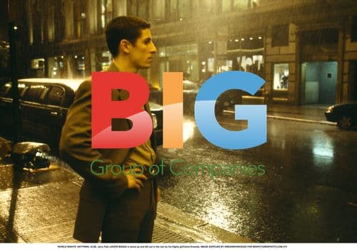 Jerry Falk stood up in the rain