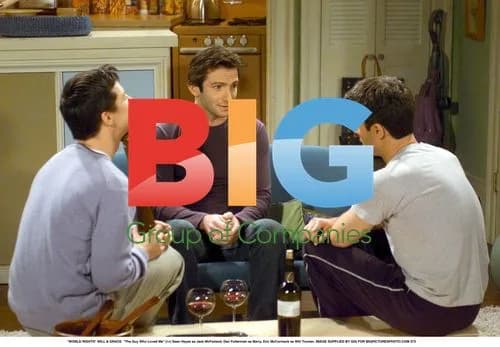 WILL & GRACE cast on set