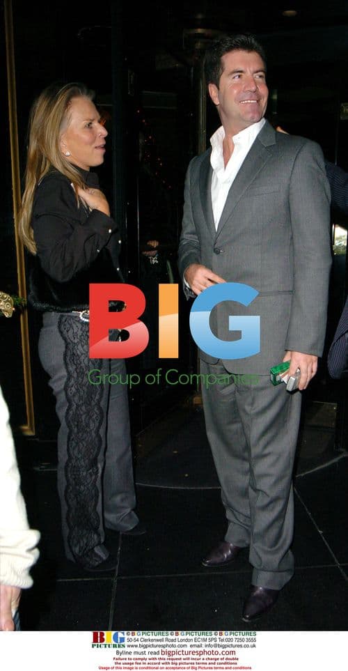 Simon Cowell and friends dine at Dorchester Hotel