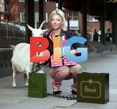 It girl Tamara Beckwith and goat promote World Vision's catalogue