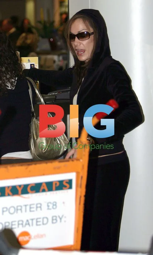 Socialite Tara Palmer Tomkinson at Airport
