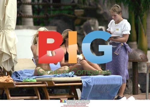 Caprice Relaxes at Mediterranean Resort