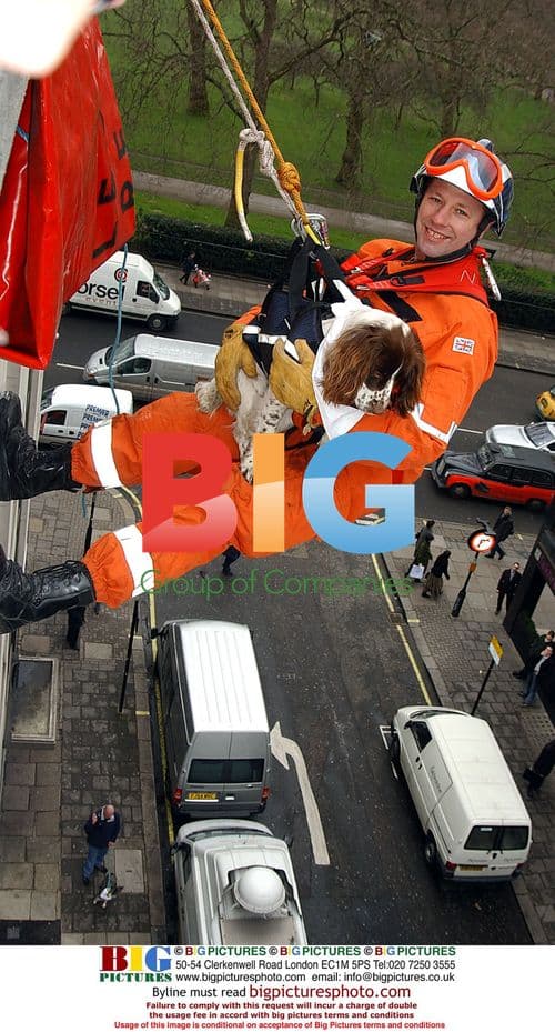 Firefighters Abseil Down Crufts Venue