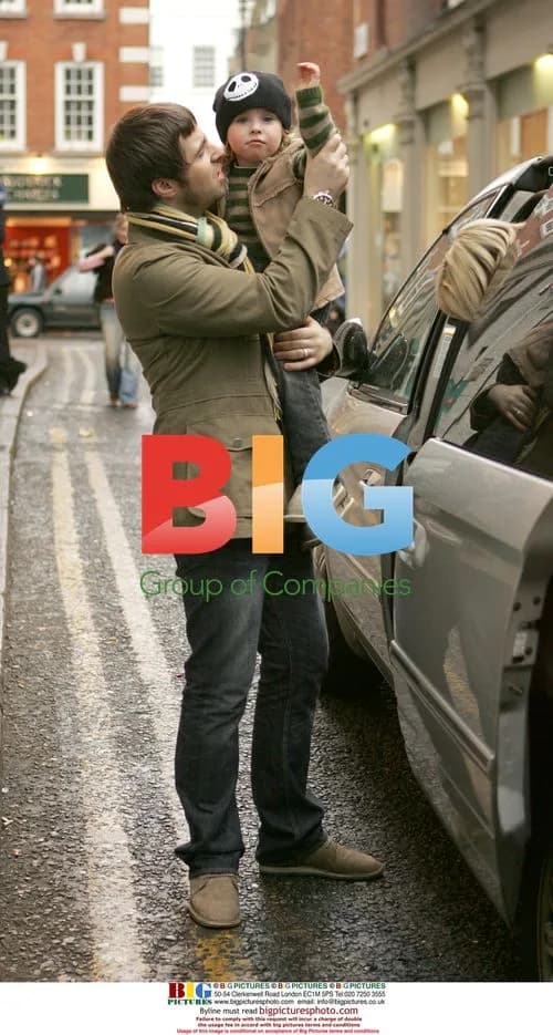 Liam Gallagher with son Gene in London