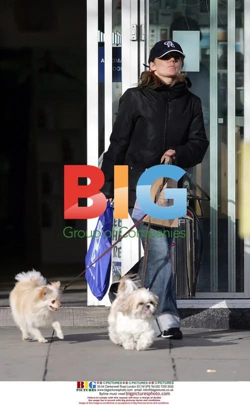 Geri Halliwell Walking Dogs in London