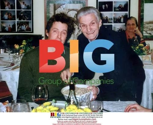 Hugh Grant at Da Vittorio restaurant in Sanremo