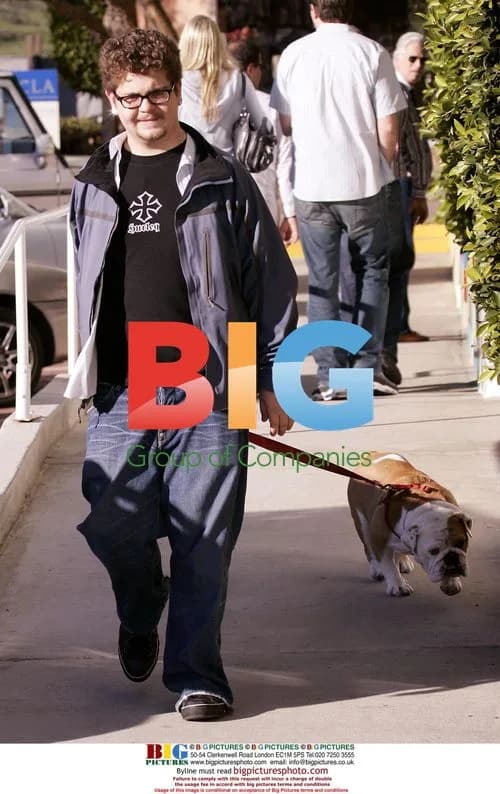 Jack Osbourne walks his bulldog
