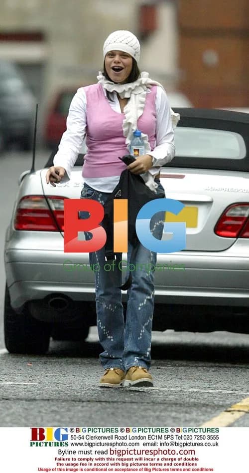 Reality TV star Jade Goody at petrol station