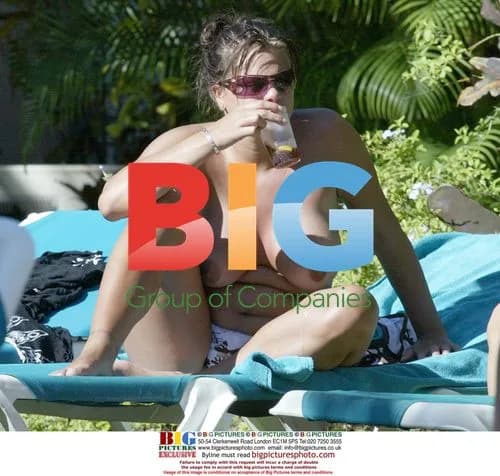 Reality TV star Jade Goody on holiday in the Caribbean