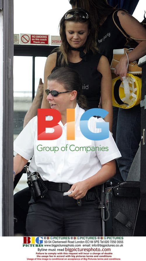 Kerry Katona on Coach Trip to Newcastle