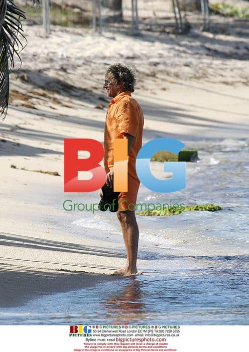 Rod Stewart and Penny Lancaster on St Barths Beach