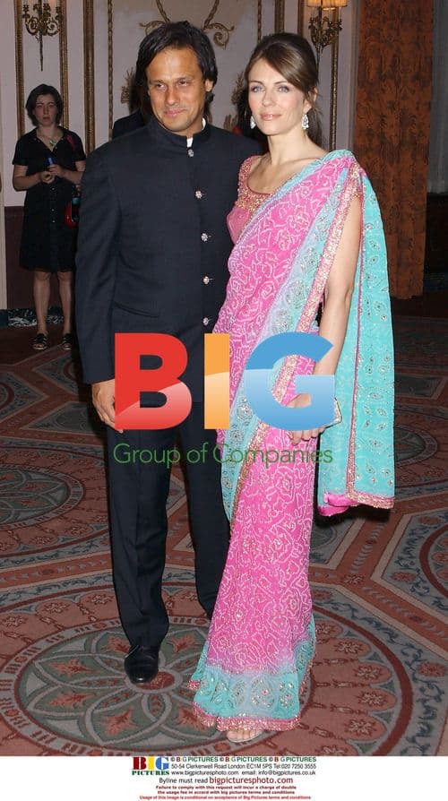 Elizabeth Hurley with Arun Nayar at Hot Pink Party