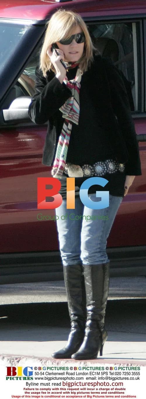 Michelle Collins getting coffee in West Hollywood