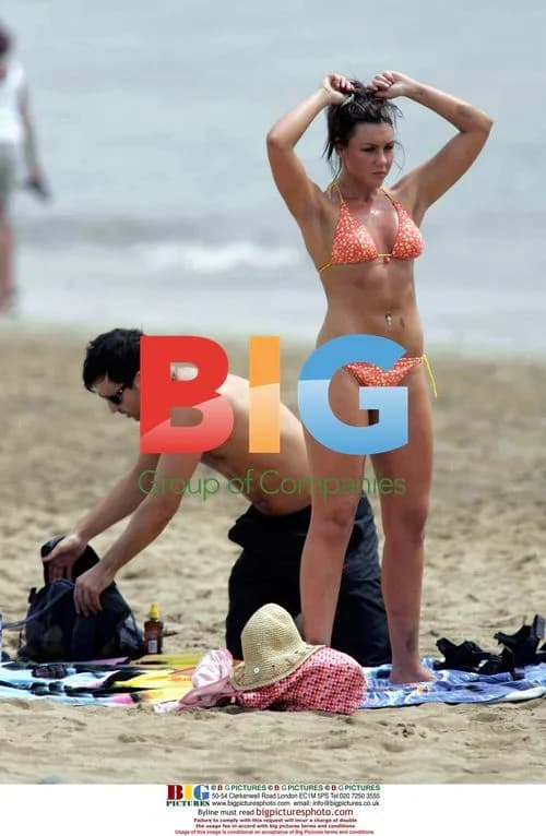 Michelle Heaton and Andy Scott-Lee on Beach