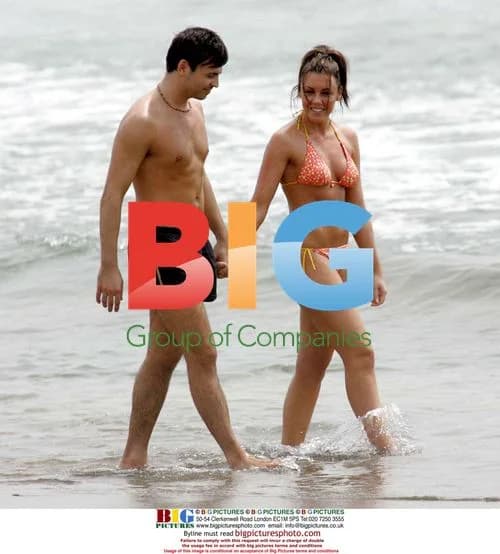 Michelle Heaton and Andy Scott-Lee on Beach