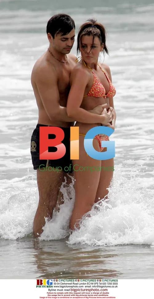 Michelle Heaton and Andy Scott-Lee on Canary Islands Beach
