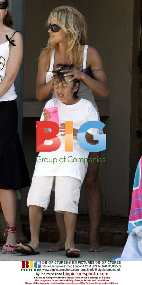 Pamela Anderson hits the beach in Malibu