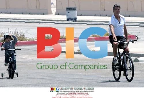 Pierce Brosnan and son Paris bike ride