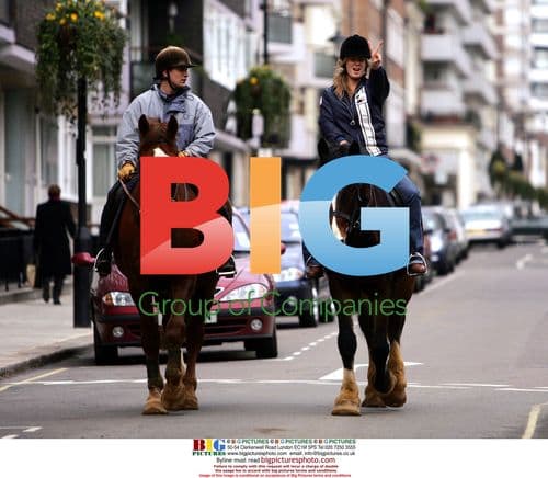 Rachel Hunter Horse Riding in London's Hyde Park