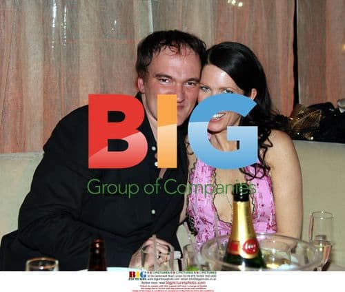 Quentin Tarantino and Annie Bierman at 2005 Golden Globe Party