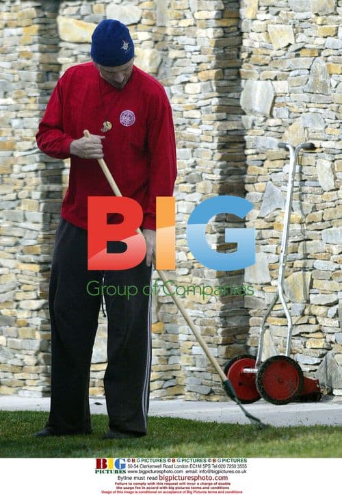 Viggo Mortensen Mows Lawn in California